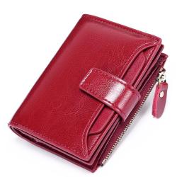 ZF205 Women Short Wallet Women Purse PU Leather Zipper Hasp Coin Purse Designer Wallet Card Holder Folding Card Bag