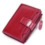 ZF205 Women Short Wallet Women Purse PU Leather Zipper Hasp Coin Purse Designer Wallet Card Holder Folding Card Bag