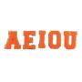 Personalized RTS Sticker Colorful Vowel(AEIOU) Chenille Embroidered Letters Patch Adhesive Letter Patches Custom DIY Patch Panel