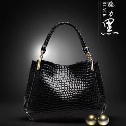 Women's Shoulder Bag High-capacity Handbag European and American Crocodile Pattern Trend Pu Handbag Tote Bag for Women