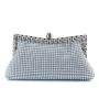 HR342 Aluminum Bead Lock Buckle Color Ding Satin Clutch Bag Sheet Evening Handbag Rhinestone Evening Dress Celebrity Banquet Bag
