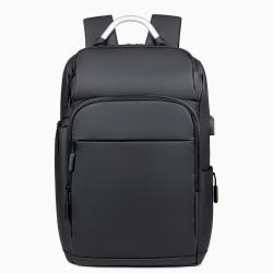 Full Open-Box Laptop Backpack Metal Handle Large-Capacity Portable Travel Backpack Waterproof USB Zipper Factory Custom LOGO