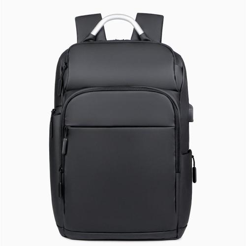 Full Open-Box Laptop Backpack Metal Handle Large-Capacity Portable Travel Backpack Waterproof USB Zipper Factory Custom LOGO