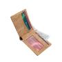 Bifold Cork Fabric Wallet Slim Vegan Cork Credit Card Wallet Mens