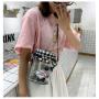 New Style Girl Custom Clear Ita Bag Fashion Chain transparent bucket ita bag for women