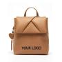 Custom Stylish Ladies Vegan Leather Backpacks Large Capacity Laptop Durable Designer Casual Womens Backpacks