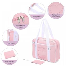 Fashion 2022 Bags Heart Japanese Large Anime Shoulder Bag lovely travel Kawaii Handbag for Women school bags