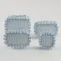 Keymay Wholesale Women Beautiful Makeup Bag Waterproof Wash Bag Storage Pouch Gingham Ruffle Small Nylon Cosmetic Bag