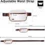 Custom Luxury Designer PU Leather Durable Mini Sports Bum Fanny Pack Waist Belt Bag With Adjustable Strap