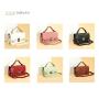 ZR789 Woman PU Retro Bag Daily Life Girl Horizontal Solid Color Small Square Single Bag Girl Button Underarm Versatile Bag