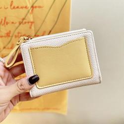 HR589 New Women's Wallet PU Leather Short Contrasting Colors Card Holder Women's Small Simple Lightweight Girl's Coin Purse