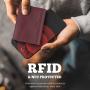 Leather Credit Card Holder Wallet Thin Bifold RFID Blocking Wallet Slim Front Pocket Minimalist Wallet Small Card Case