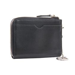 Men Genuine Leather Wallet Small Zipper Leather Men's Coin Purse KeyChain