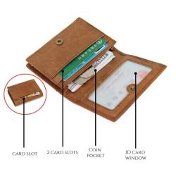 Custom Carteira Masculina Designer Travel Leather Rfid Blocking Men's Wallets Purse Business Man Credit Card Holders