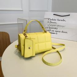 Wholesale PU Leather Rectangle-shaped Casual Handbag Pure Color Crossbody Bag Square Indentation Shoulder Ladies Bags with Pouch