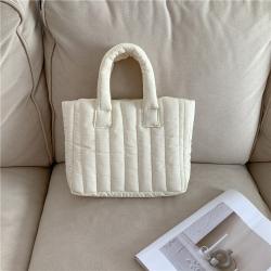 Custom Luxury Stripe Wadding Designer Tote Bag Fashion Handbags Big Hand Bags Ladies Nylon Shopping Bag for Women