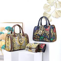 Fashion printing hand bags for women set of two ladies bags large capacity female bag top selling trending manufacturer 29 cm