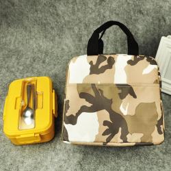 Camouflage printed cool insulated shoulder bag picnic bag lunch portable thermal bags for food fruit