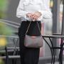 Ladies Portable Underarm Handbag Brand Pattern Design Print PU Leather Shoulder Bag