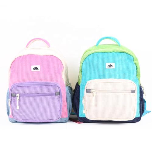 CHANGRONG Custom Mini corduroy student school backpack for girls boys