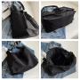 ZWY221 Daily Casual Ladies Drawstring Shoulder Bag Oxford Waterproof Lightweight Gym Bag Outdoor Sports Fitness Shopping Handbag