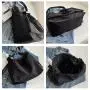 ZWY221 Daily Casual Ladies Drawstring Shoulder Bag Oxford Waterproof Lightweight Gym Bag Outdoor Sports Fitness Shopping Handbag