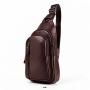 Good Quality Outdoor Man Genuine Leather Crossbody Shoulder Bags Leisure Multi functional Men's Chest Bag