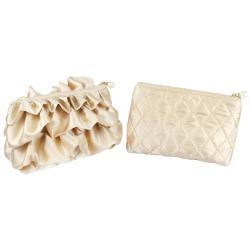 Travel Makeup Bag Vegan Leather Quilted Cosmetic Bag Waterproof Toiletry Handbag Portable Beauty Storage Bags