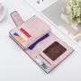 OEM010 Matte Leather Wallet Women Short Purse Card Holder Women Wallets Zipper Coin Pocket Small Ladies Purse Clutch Wallet
