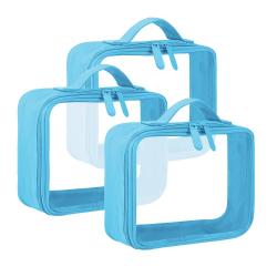 Women Beauty Cosmetic Pouch Custom Hanging Travel Toiletry Bag Clear PVC Toiletry Organizer Bags