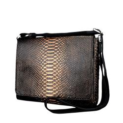 OEM Designer Customization Luxury Genuine Snake Skin Leather Men Crossbody Over Shoulder Single Strap Messenger  Bag Handbag