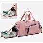 ZWY143 Large Custom Logo Oxford Waterproof Dry Wet Personalized Zipper Sport Gym Travel Sneaker Duffel Bag with Shoe Compartment