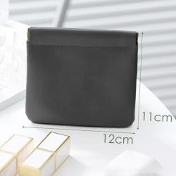 KBW778  Simple PU Leather Coin Purse Fashion Popper Self-closing Portable Digital Storage Bag Carry-on Mini Lipstick Makeup Bag