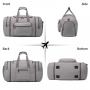2021 Men Women Large Capacity Weekend Short Travel Bag Stripe Canvas Luggage Sport Gym Travel Duffel Bag With Shoe Compartment