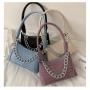wholesale women handbags Chain Handbags designer shoulder bags Girl Pure Color Zipper Bucket Handbag
