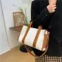 Fashion canvas bag large capacity handbag female single shoulder crossbody Tote bags Hot Sale Korean
