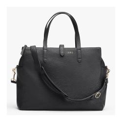 Leather triple zipper overnight bag large zipper compartments travel bag with removable crossbody strap