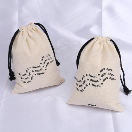 Custom Muslin Cotton Pouch Promotional Small Natural Calico Cloth Drawstring Gift Jewelry Dust Bag
