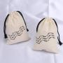 Custom Muslin Cotton Pouch Promotional Small Natural Calico Cloth Drawstring Gift Jewelry Dust Bag