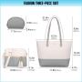 REALER brand custom fashion 3 pieces set purses and handbags women hand bags ladies tote bags with custom printed logo