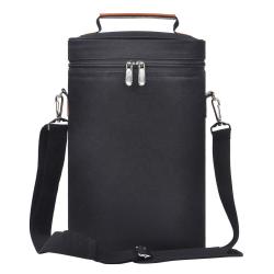 Lunch Cooler Bag for Picnic Large Capacity Thermal Insulation Bag New Wine Package Waterproof Single Shoulder 2 Bottles Red