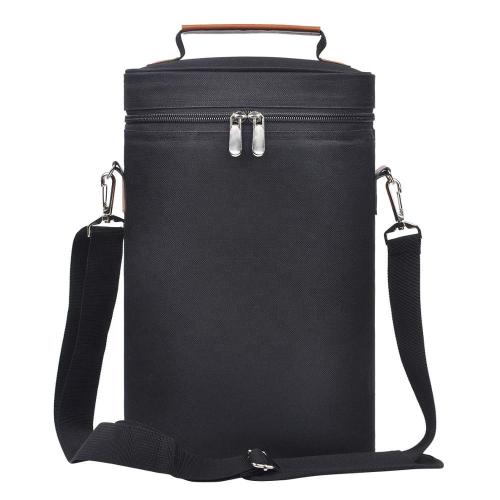 Lunch Cooler Bag for Picnic Large Capacity Thermal Insulation Bag New Wine Package Waterproof Single Shoulder 2 Bottles Red