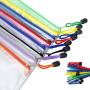 Gelory China Sale Multi-color Custom Mesh Zipper Pouch Document Bag Waterproof Zip File Folders