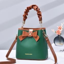 2023 New Bow Fold Thread Open Button Handbag For Women Retro Bucket Bag Sacs A Main Chic Pour Femme Bags Woman Ladies