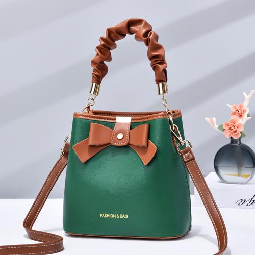 2023 New Bow Fold Thread Open Button Handbag For Women Retro Bucket Bag Sacs A Main Chic Pour Femme Bags Woman Ladies