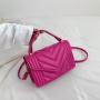 2023 Checkerboard Small Fabric PU Leather Flap Crossbody Bags for Women Fashion Handbags Lady Shoulder Bags