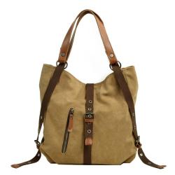 2024 Customized Canvas PU Leather Shoulder Bag For Women Ladies Luxury Backpack