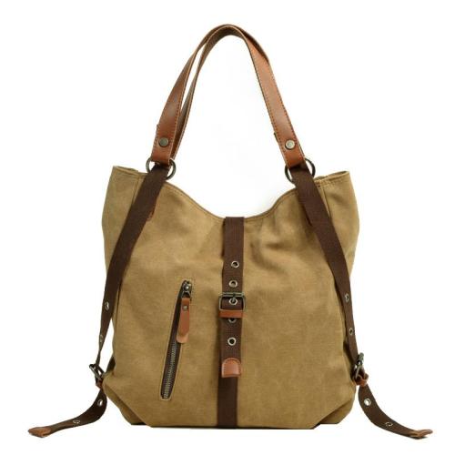 2024 Customized Canvas PU Leather Shoulder Bag For Women Ladies Luxury Backpack