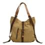 2024 Customized Canvas PU Leather Shoulder Bag For Women Ladies Luxury Backpack