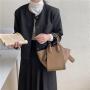 Custom handbag LOGO bag straps shoulder crossbody bucket bag for women pu leather handbags trendy women's tote bags